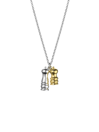 Salt & Pepper Mills Charm Necklace