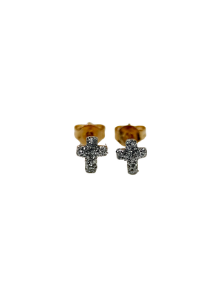 Cross Chip Earrings