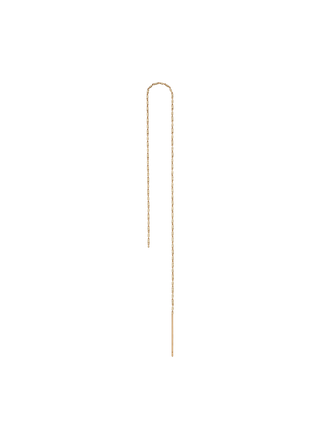Classic Long Italic Gold Chain Earring