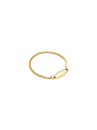Solid Oval Gold Ring