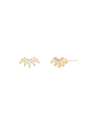 Penta Crown Stud Earrings